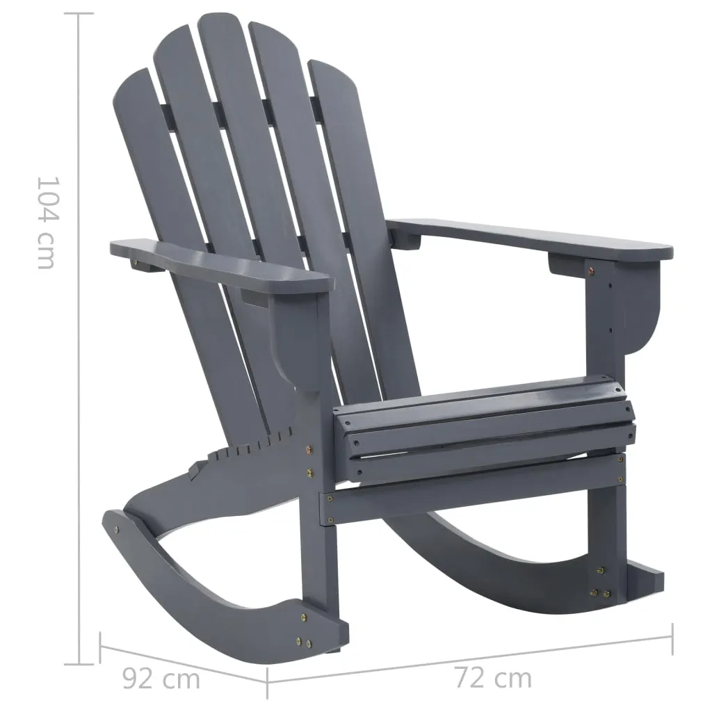 Chaise à bascule jardin bois gris : fini le mal de dos en extérieur - 12