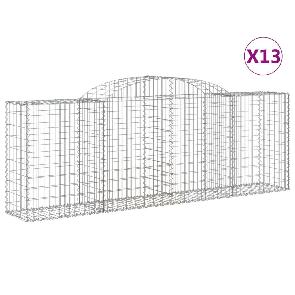 Gabionen mit Hochbogen 13 Stk 300x50x100/120cm Verzinktes Produktbild 