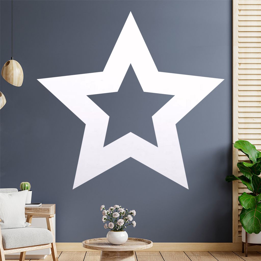 Stern Sterne Star Wandtattoo Wandaufkleber Wall Sticker - Dekoration, Küche, Wohnzimmer, Schlafzimmer, Badezimmer