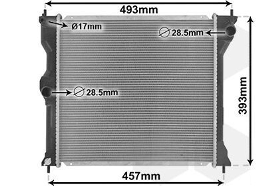 VAN WEZEL 32002243 Kühler Wasserkühler Motorkühler passend für PEUGEOT iOn Schrägheck für CITROËN C-Zero Schrägheck für MITSUBISHI i Schr...