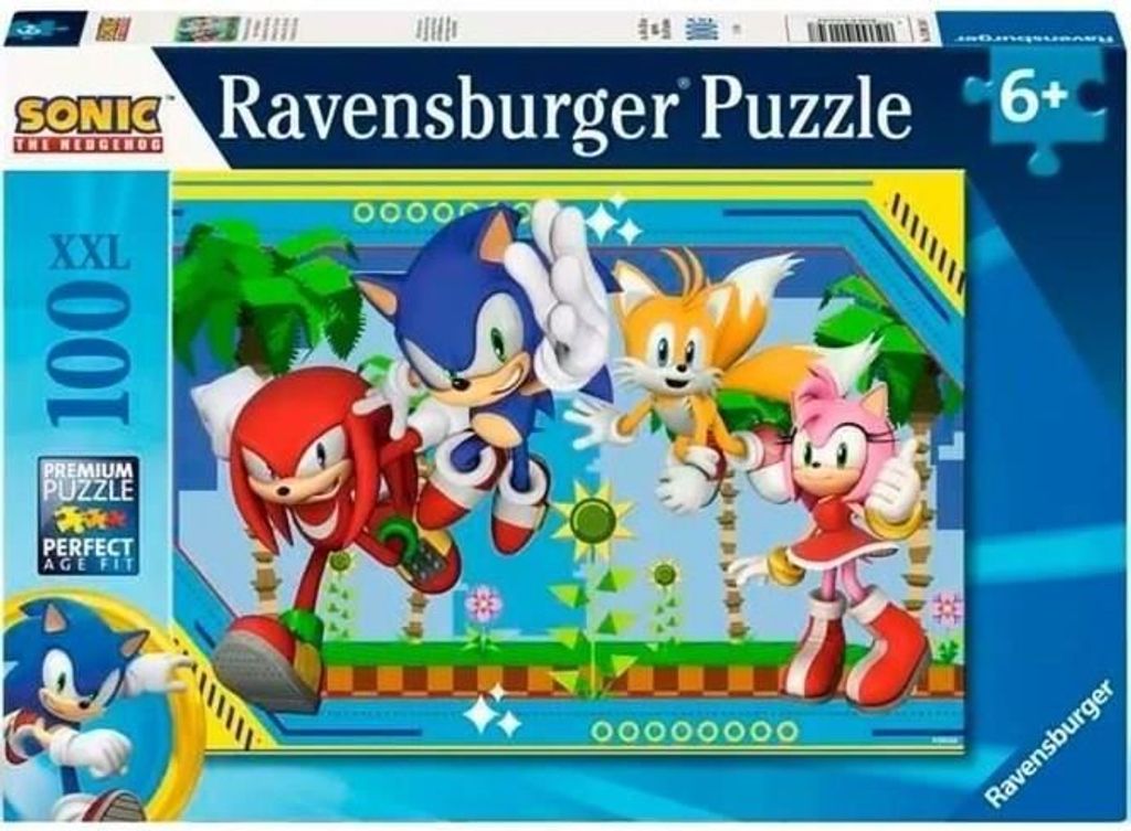 Puzzle, 100 pezzi XXL, Sonic Knuckles Tails e Amy, puzzle Immagine del prodotto 