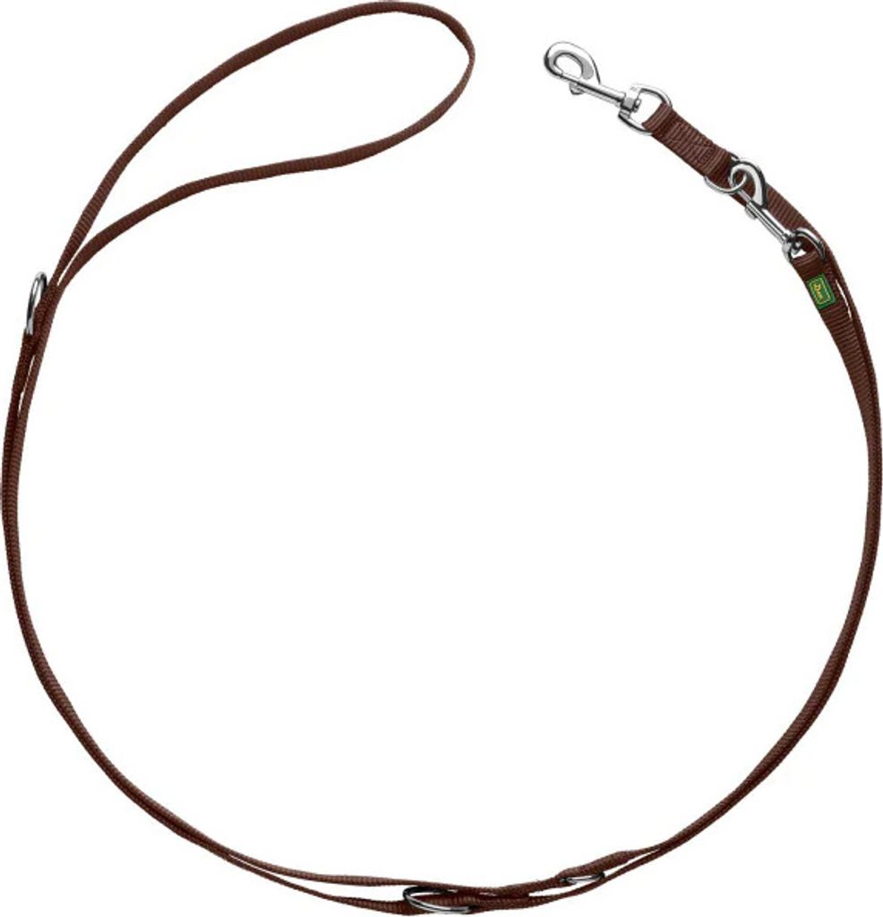 Hunter Verstellbare Führleine Extra Long 25/300 Nylon braun