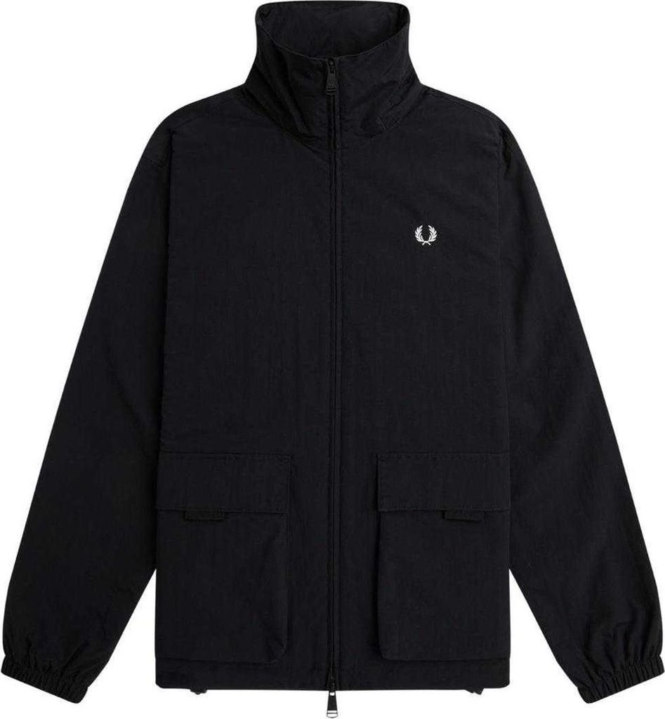 Fred Perry - Jacke für Herren, Aufgesetzte Tasche SY600 (XS) (Schwarz)