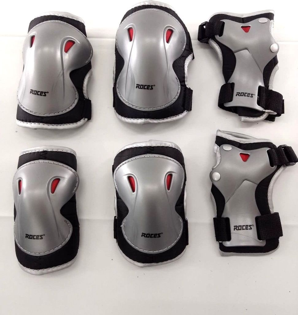 Roces schlittschuhschutz-Set Super junior silber Größe M 6-teilig
