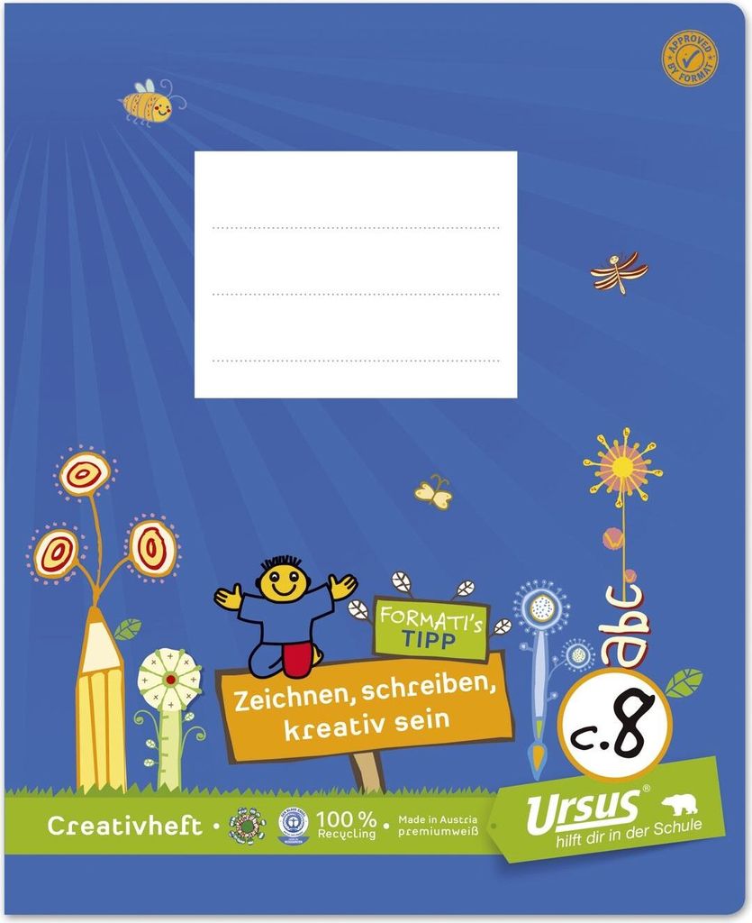 Formati C.8, Unliniertes Papier, Blau, 20 Blätter, Papier, Produktbild 