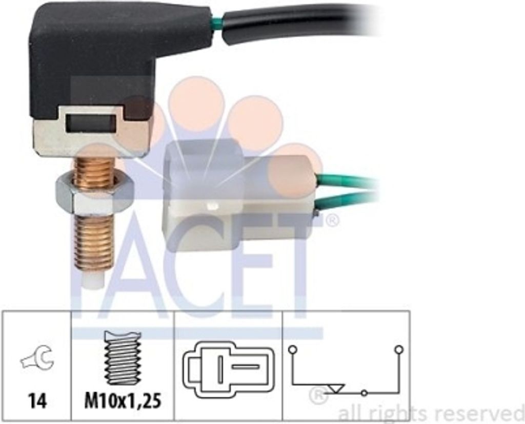 1 Bremslichtschalter FACET 7.1057 Italy - OE Equivalent für MITSUBISHI