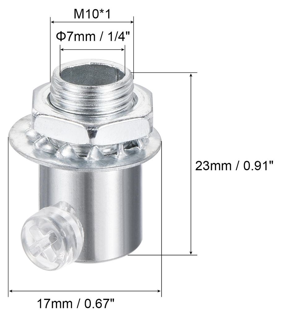 6 Pack Metall Kabelverschraubung Kabelklemmen Schraubverschluss Chrom