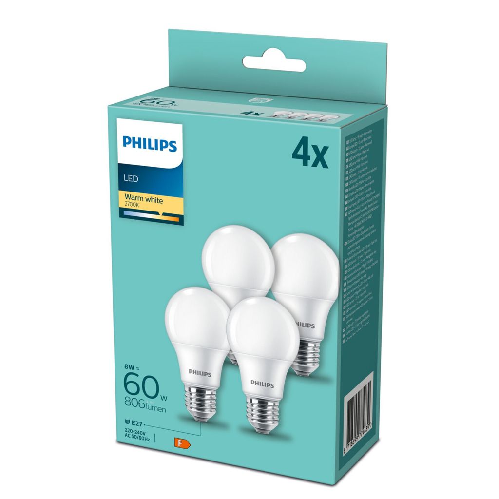 4er-Pack LED E27 Normal Frost 60W 806lm Produktbild 