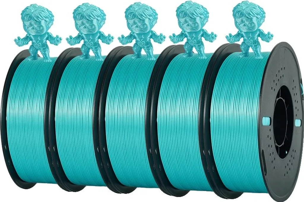 Filament 3D PLA Soie Vert Uni Brillant Effet Satiné Haute Qualité