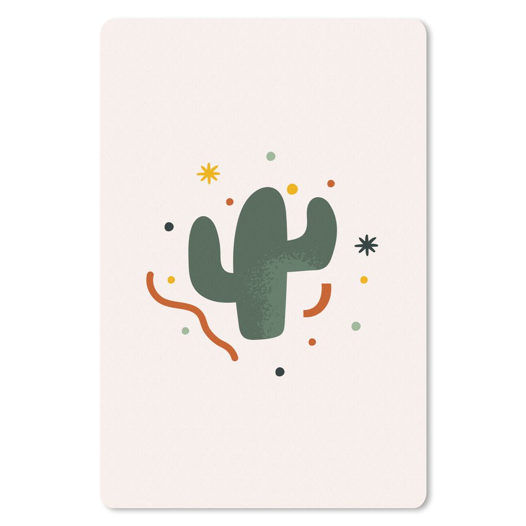 MuchoWow Mauspad Mousepad Kaktus - Sommer - Punkte 18x27 cm - Mousepads - Maus Mat - Pad - Mausunterlage