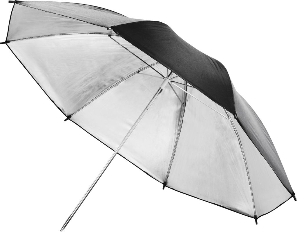 Walimex Reflexschirm schwarz/ silberfarben Ø 84 cm für Produktbild 