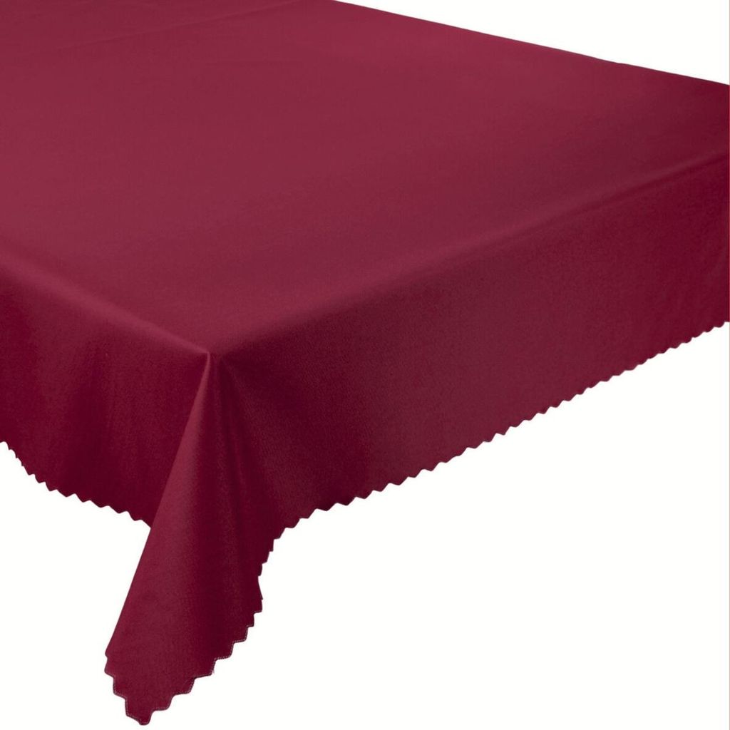 Wasserdichte Polyester Gartentischdecke Weinrot Bordeaux 130x160 cm