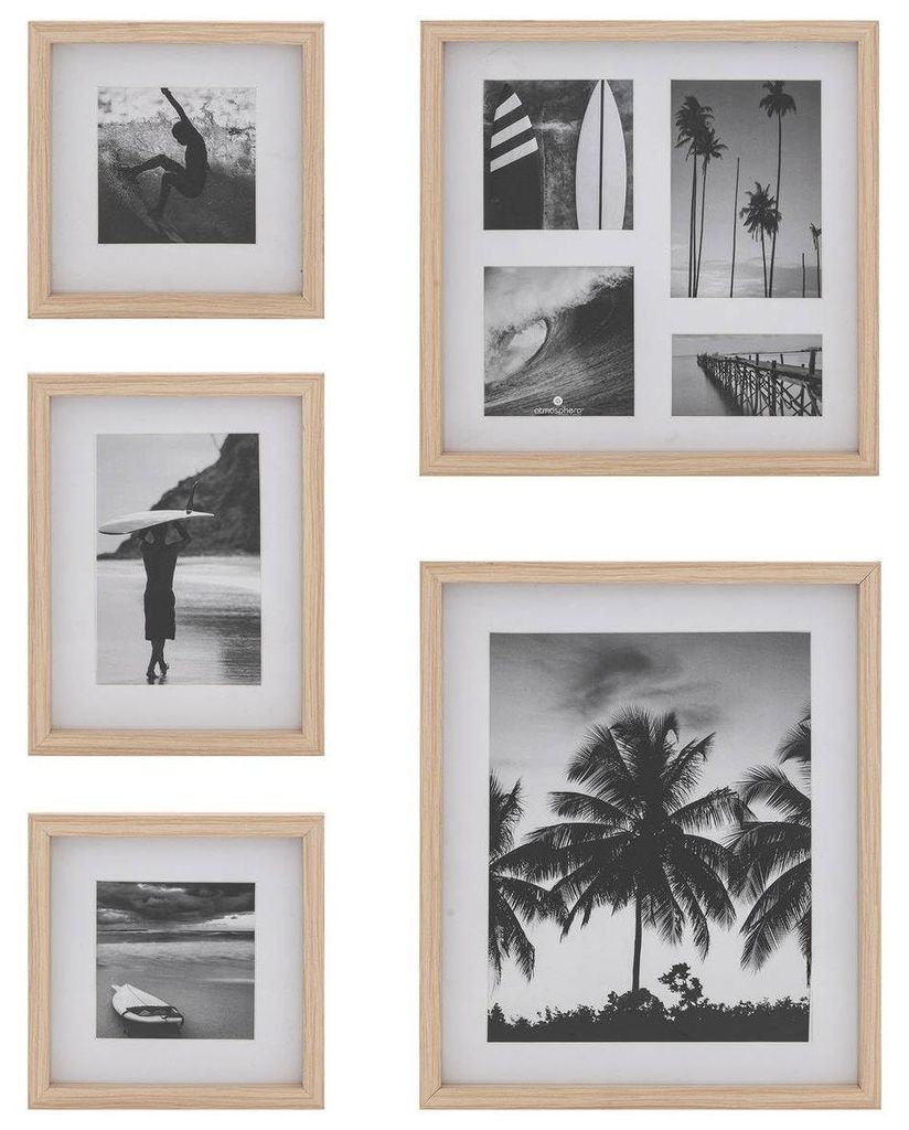 Fotoframe, bruin, set van 5 Productafbeelding 