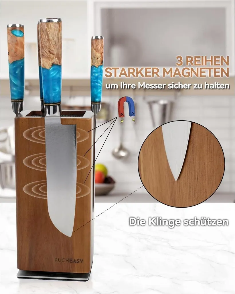 Blocco Coltelli Magnetico Universale 360° | Design Moderno Cucina - 2