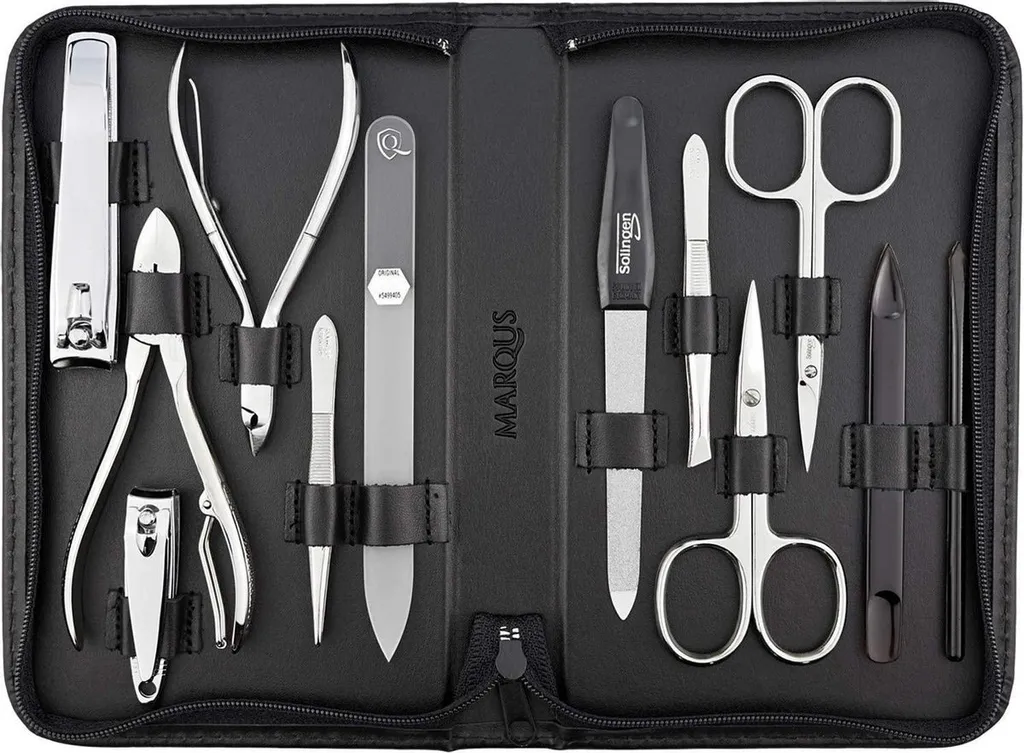 marQus Solingen Set de manucure et pédicure 12 pièces en étui souple