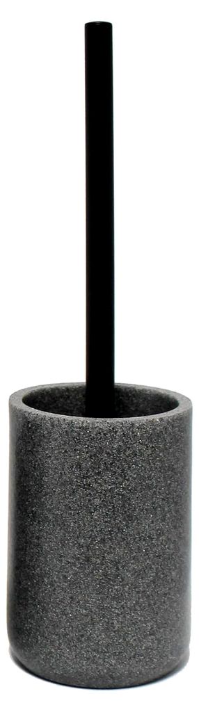 WC-Bürste (Durchmesser 10 x 40 cm) Granit, Polyresin, einfarbig