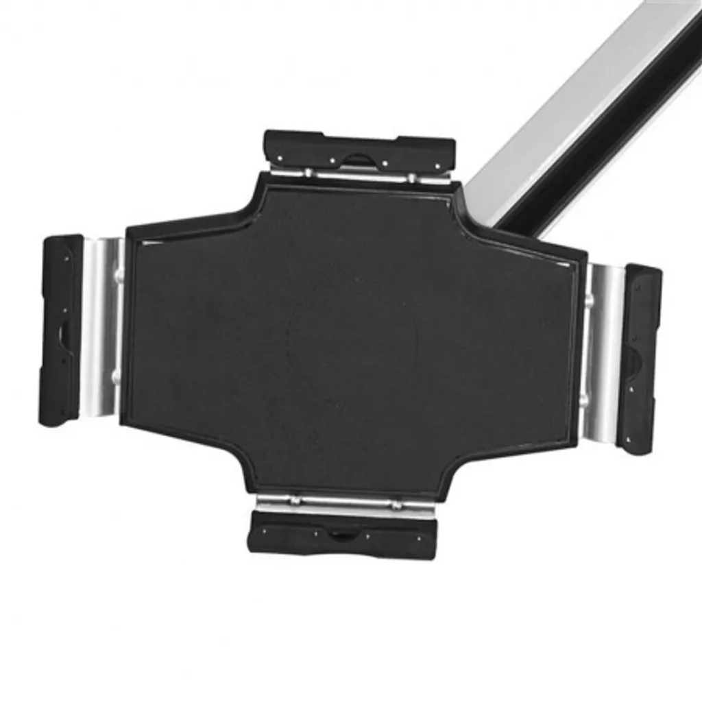 Support de tablette tactile blanc à bras pivotant pour bureau et iPad
