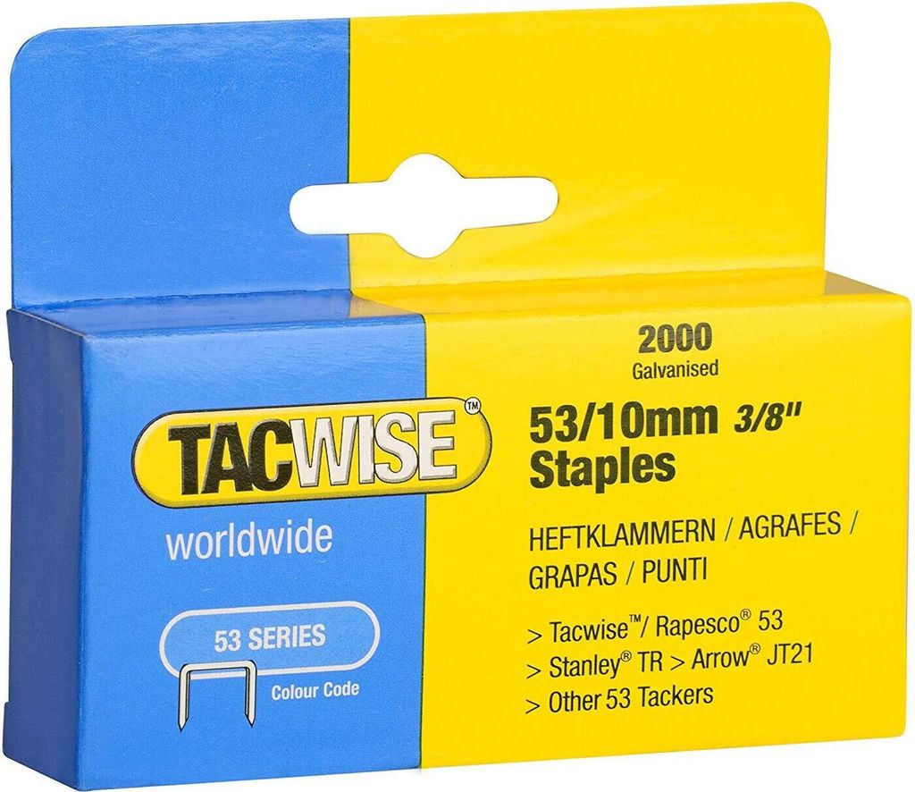 TACWISE 336 Zszywki TACWISE 53/10 mm, ocynkowane, 2 000 Zdjęcie produktu 