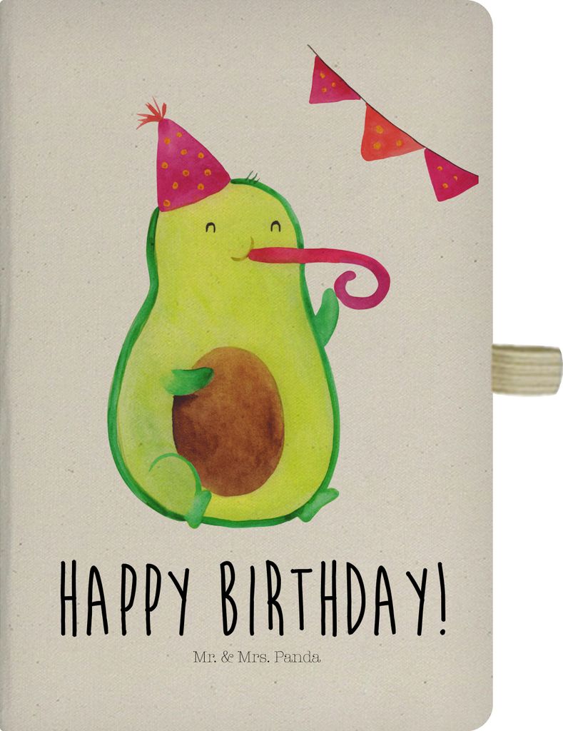 Mr. & Mrs. Panda notizbuch Avocado Geburtstag - Transparent - Geschenk, Feier, Party, Reisetagebuch, Happy Birthday, Journal, Kladde, Alles Gute, T...