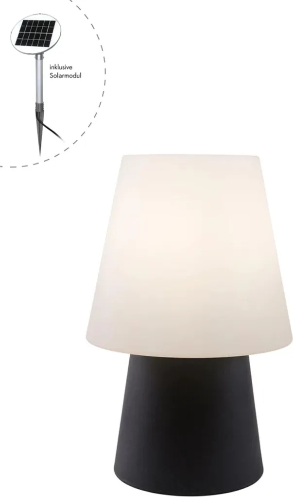 Lampe de Jardin Solaire 8 seasons No. 1 Anthracite 60 sans Câbles