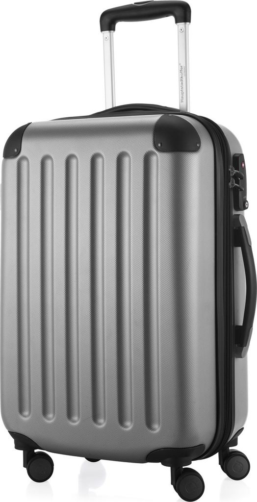 HAUPTSTADTKOFFER - Spree - Handgepäck mit Erweiterung, Koffer auf Rollen, Trolley Flugzeug Hartschalenkoffer Hand Luggage TSA, 55 cm, Cabin Bag ma...