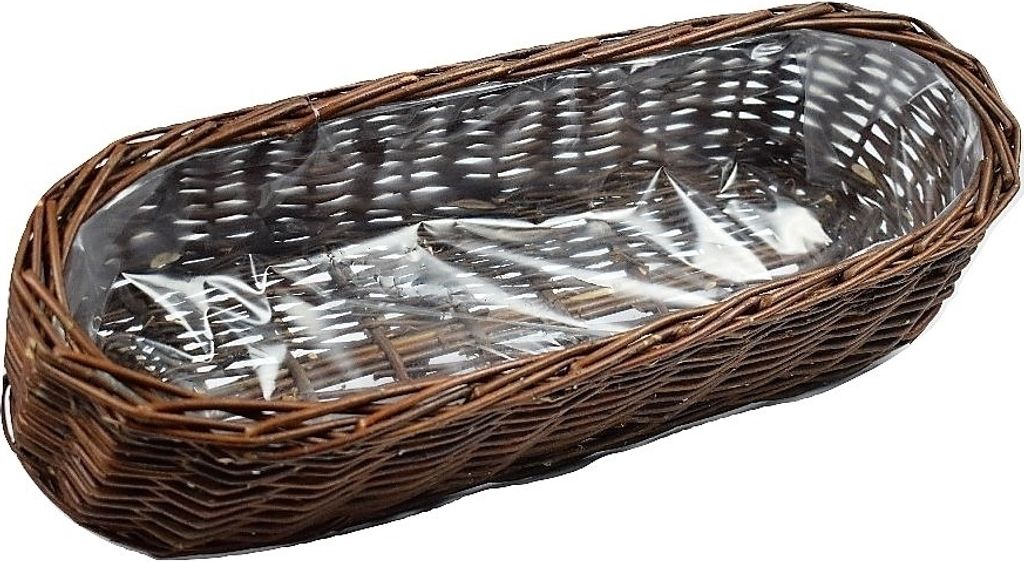 Natürlicher Blumenkasten aus Weide, 80x18x14 cm, mit