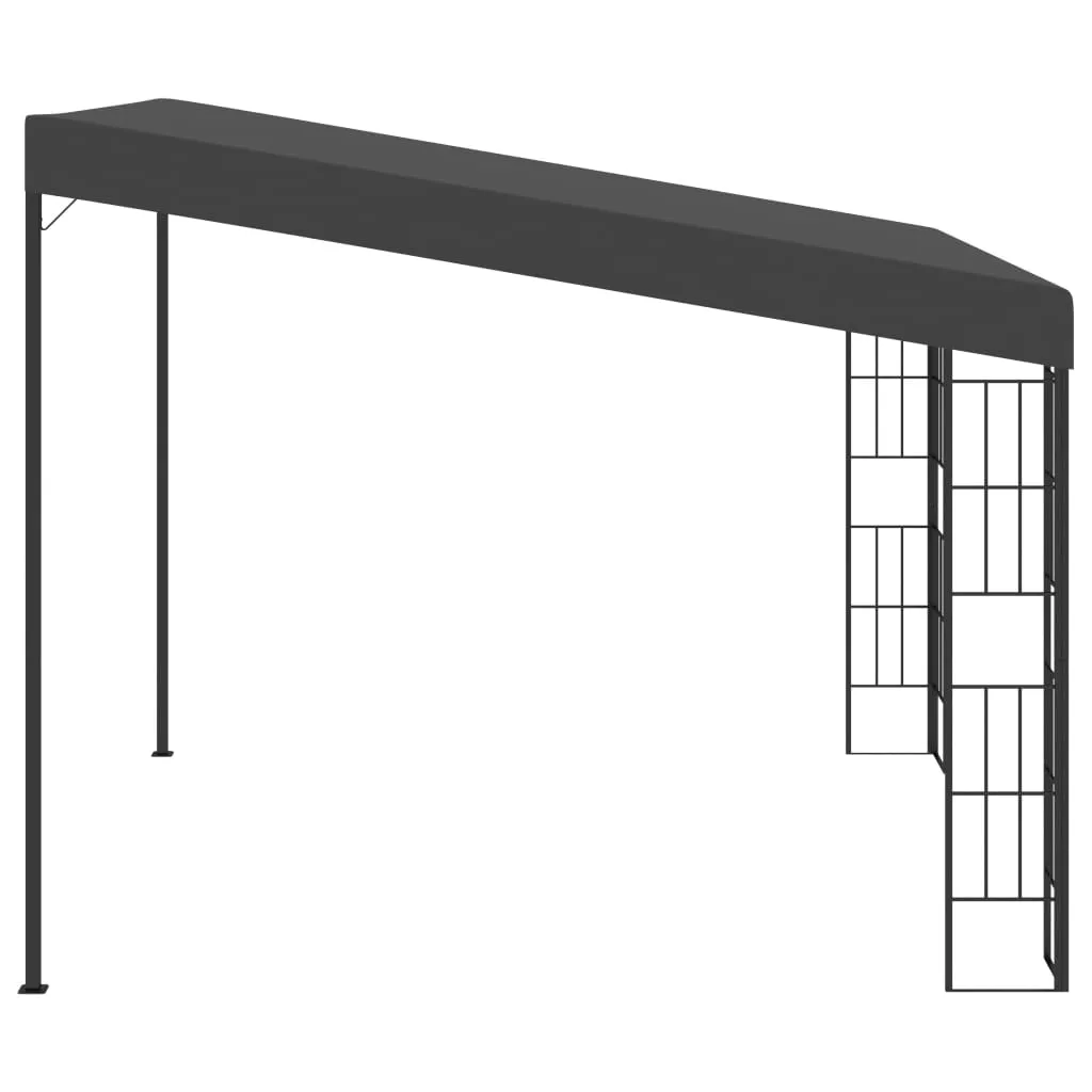 Pavillon mural 3x3 m anthracite - Solution d'ombrage fixe sans encombre