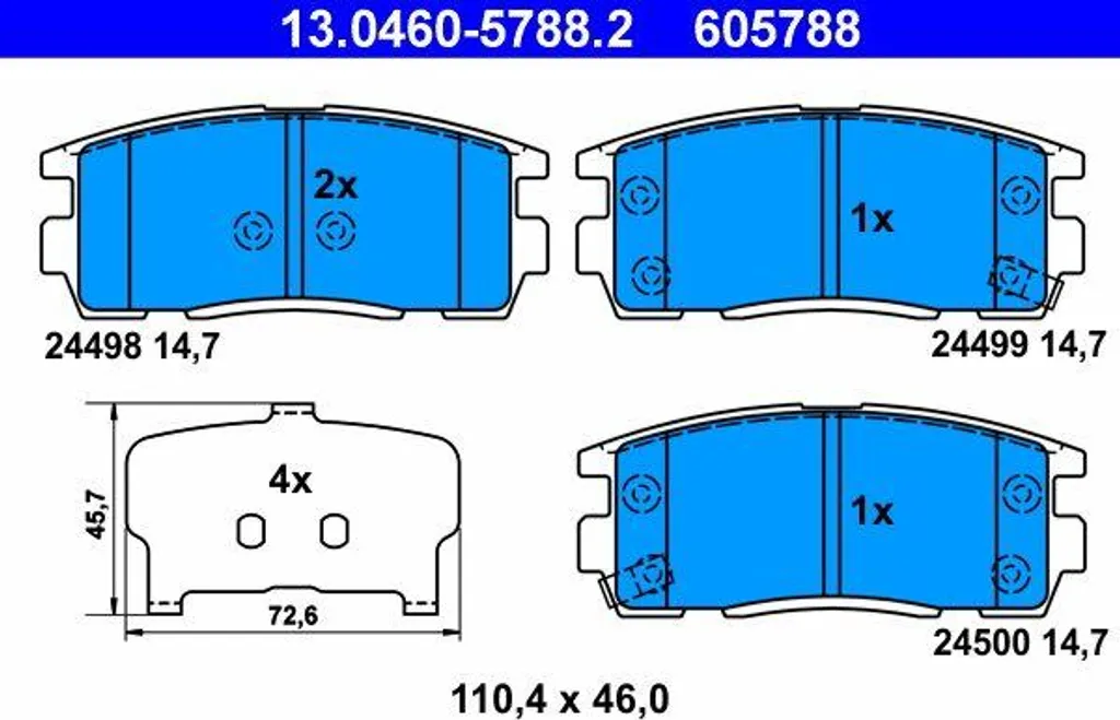 Jeu de plaquettes de frein à disque haute sécurité pour Chevrolet Equinox