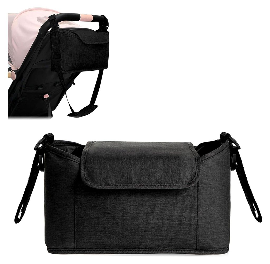 Tragbare Aufbewahrung für Kinderwagen, Organizer Tasche mit Schultergurt, Universelle Kinderwagentasche für Windeln, Handys, Spielzeug und Snacks