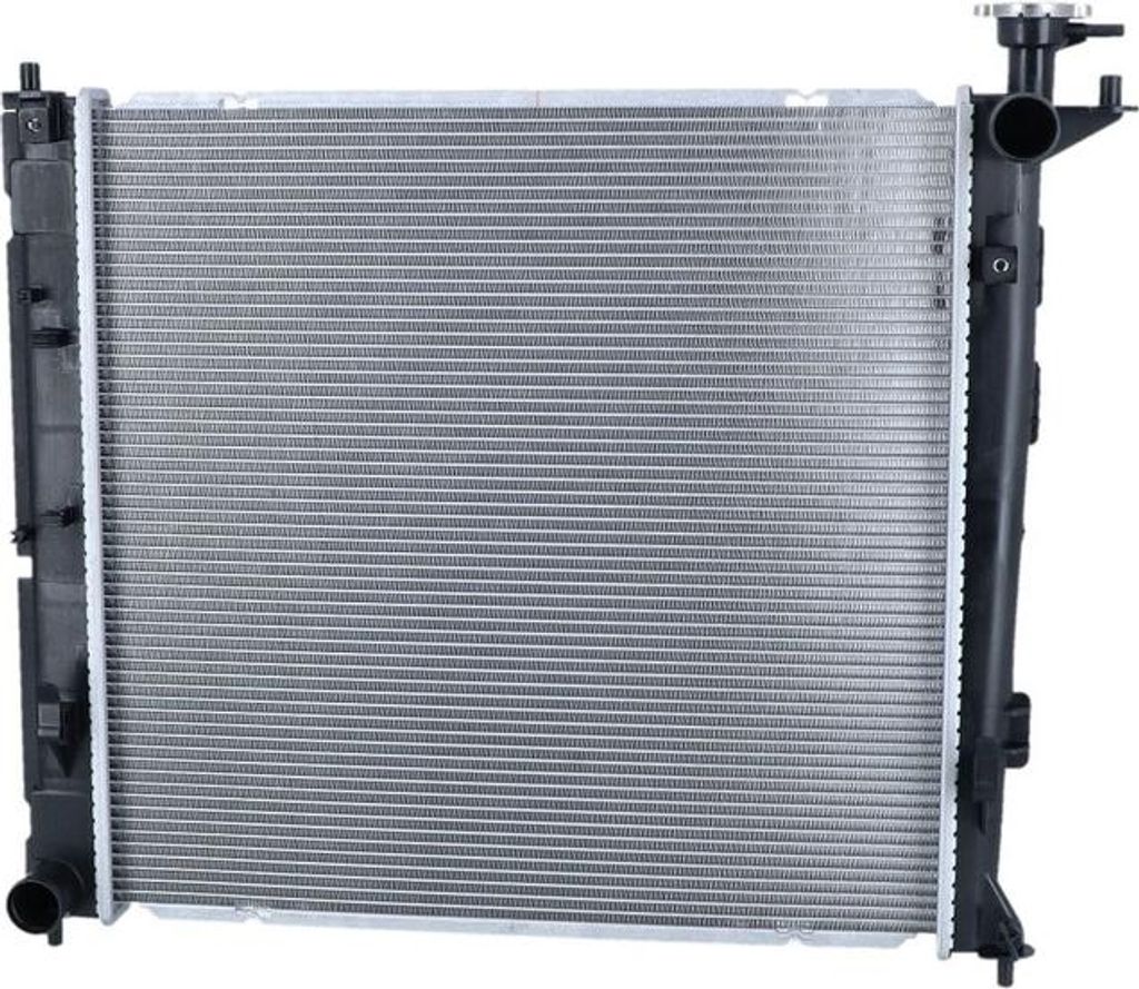 Kühler Motorkühlung Kühlrippen gelötet 485 - 470 mm Alu NRF für u.a. KIA CARENS
