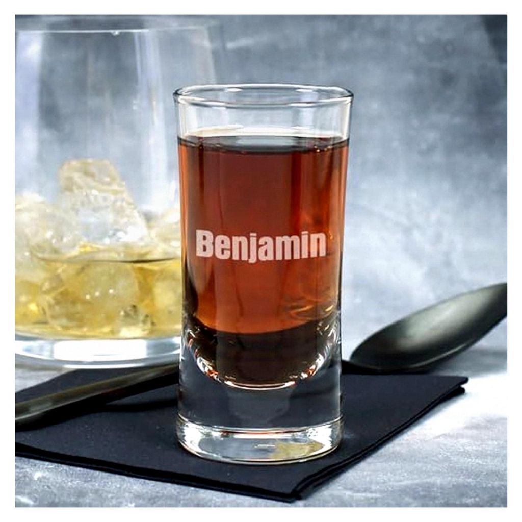 Schnapsglas Set mit Gravur im 6er Set, je Glas 1 Name