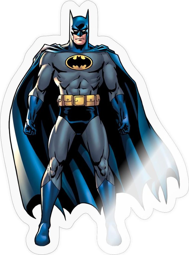 Spreadshirt DC Comics Batman Pose Klassisch Sticker Aufkleber, 10 x 10 cm, Transparent glänzend