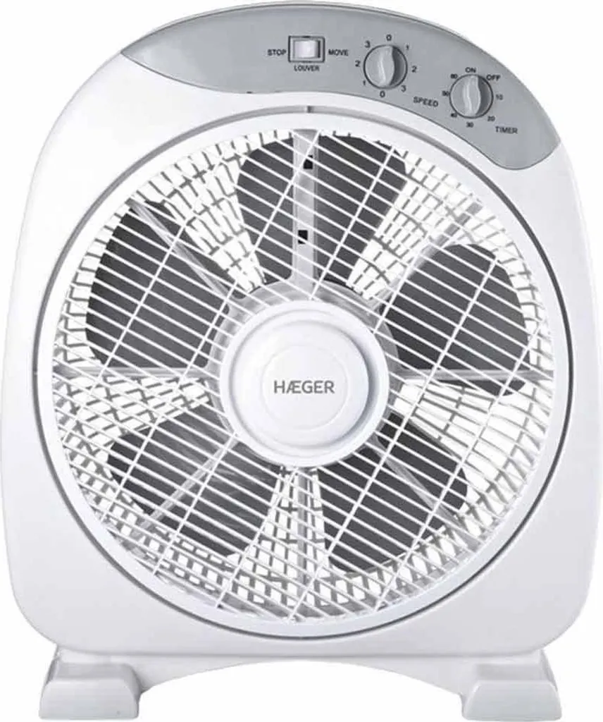 Ventilateur sur pied Haeger blanc FF-012.004A pour maison et bureau