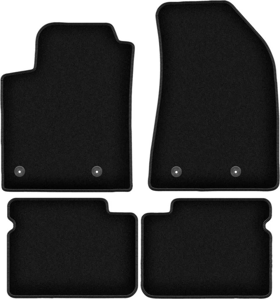 Tappetini Fiat Bravo II 2007-2012 in Velluto Nero - Set 4 Pezzi su Misura