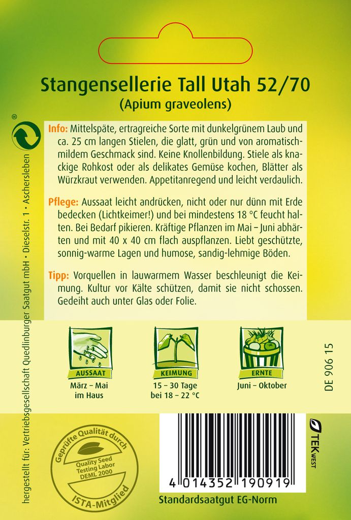 Stangensellerie Tall Utah 52/7 Produktbild 