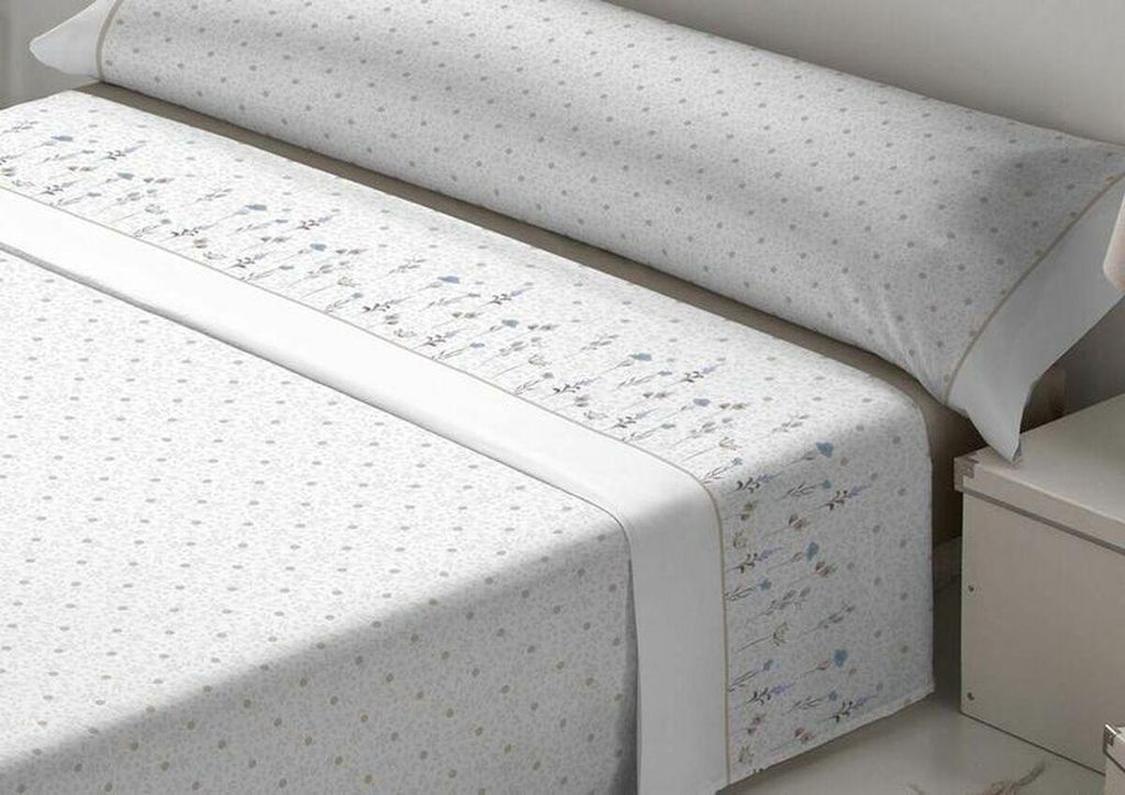 Bettwäsche-Set Tejidos Reina Nicola Weiß Elfenbein King size