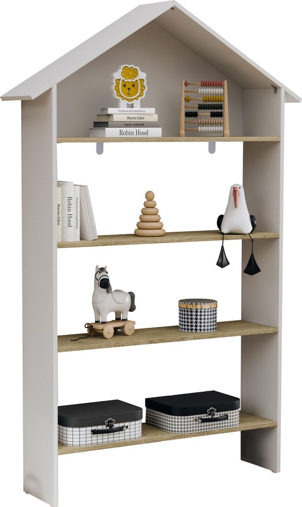 Étagère en bois debout | Étagère pour enfants économiseuse Image du produit 