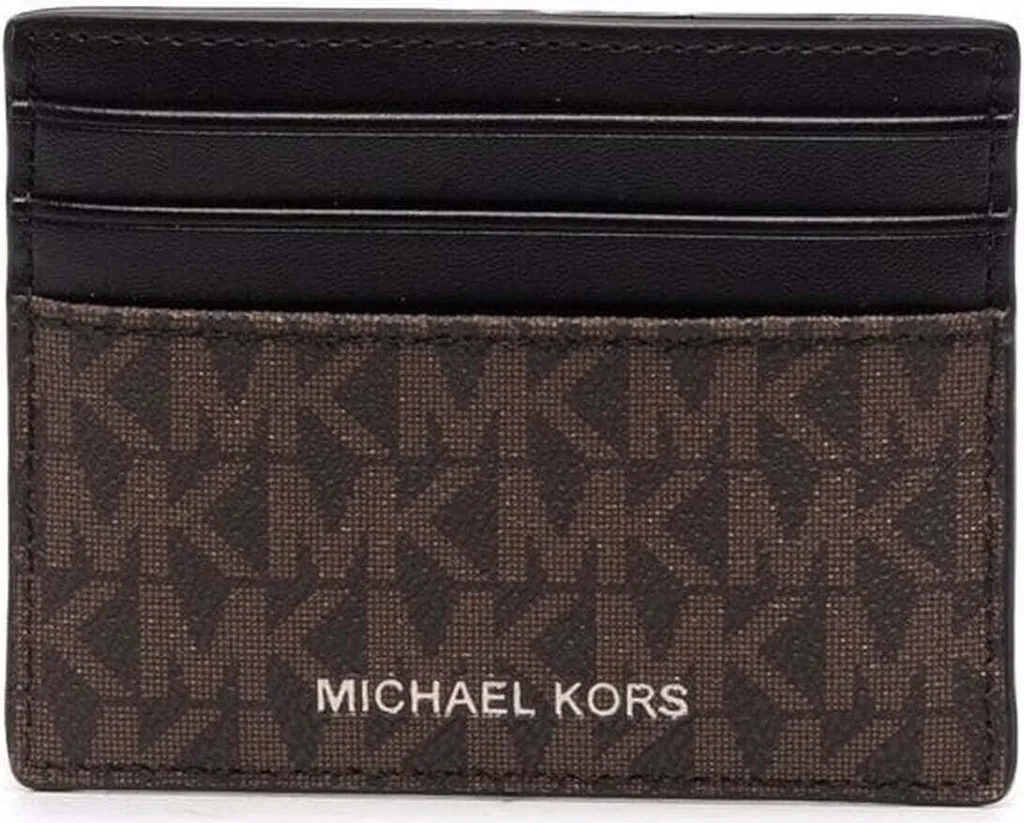 Petit Portefeuille Porte-cartes de Visite Marron Michael Kors Homme