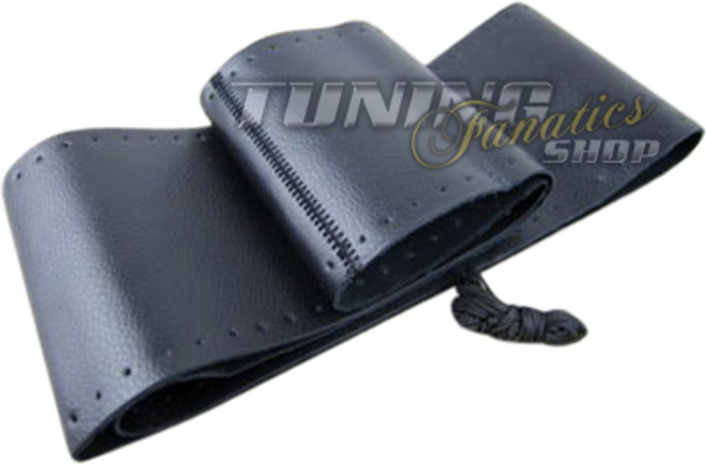 Premium Echt-Leder Lenkradbezug Schoner Hülle 37-39cm Produktbild 