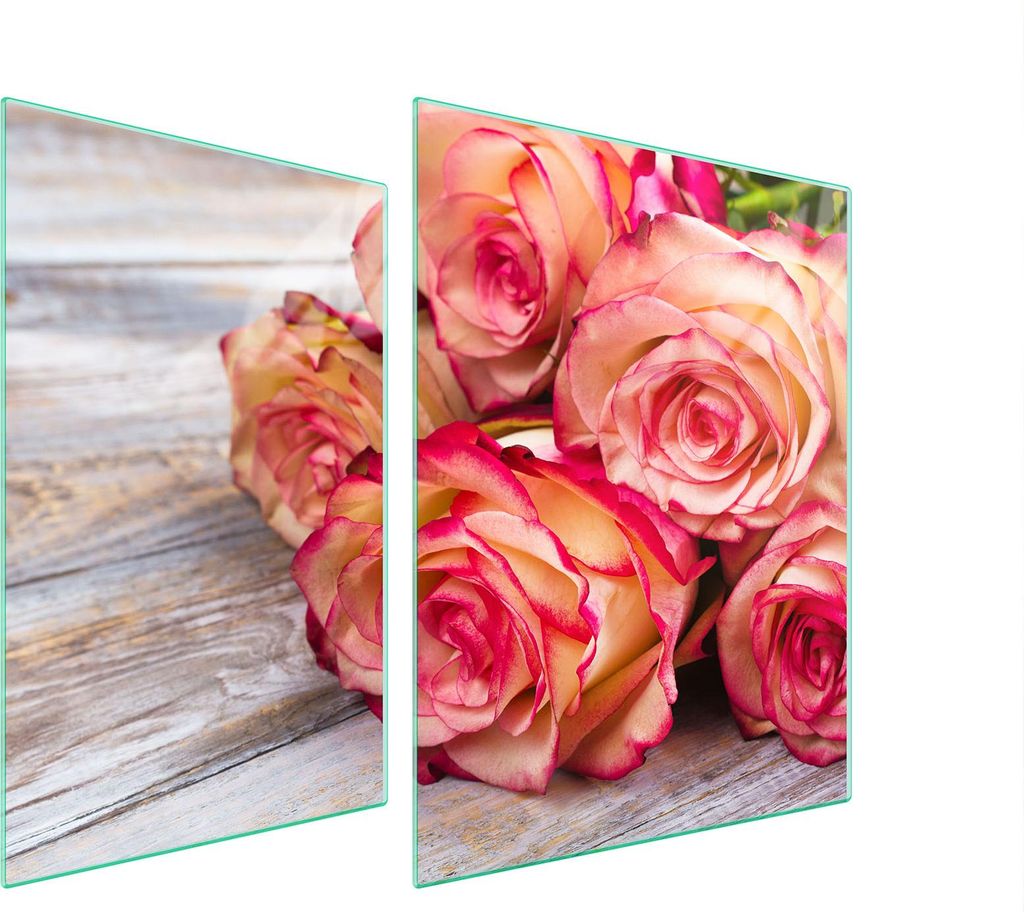 Glasschutzplatte Für Herd 70X52 Rose