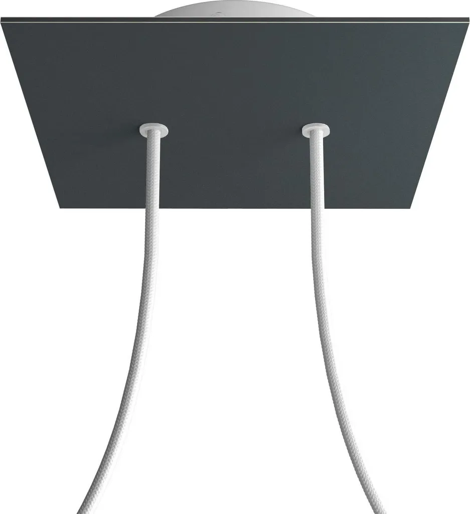 Rosace Carrée Rose-One 200mm : Solution pour Débrancher 2 à 4 Luminaires
