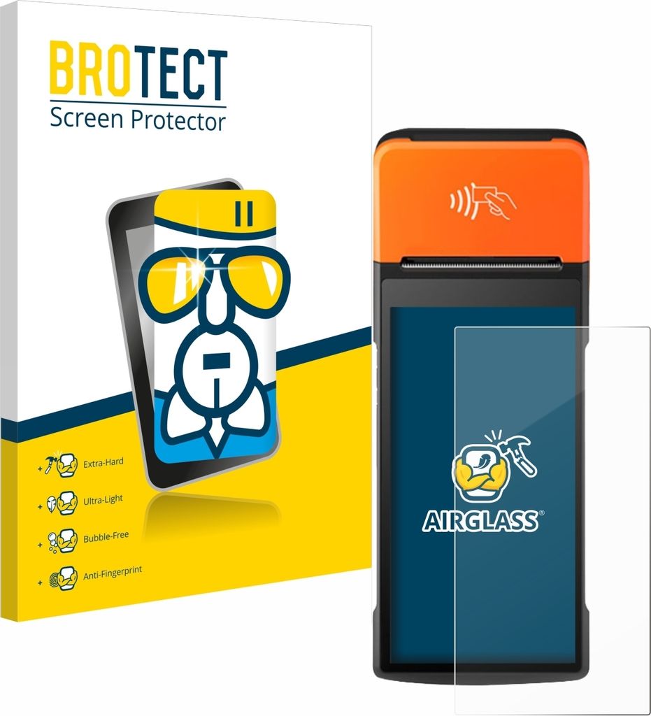 BROTECT Schutzglas für Sunmi V2 Pro Schutzfolie Panzer Folie Glas Display Schutz klar