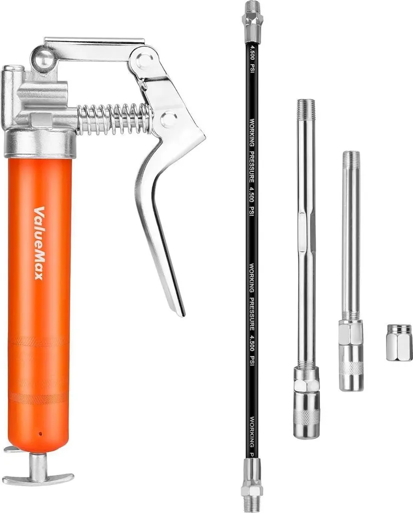 ValueMax Mini ingrassatore a una mano 3000psi con impugnatura a pistola, incluso grasso e accessori