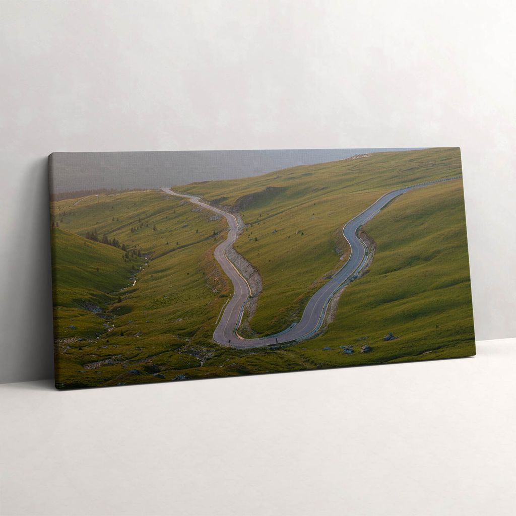 Transalpina Straße 67c – Leinwandbild Wandbild – 100x50 cm – Leinwandbilder – Wandbilder – Schlafzimmer – Flur