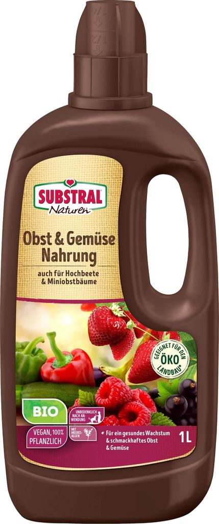 SUBSTRAL® Naturen®  Obst und Gemüse Nahrung 1 Liter Produktbild 
