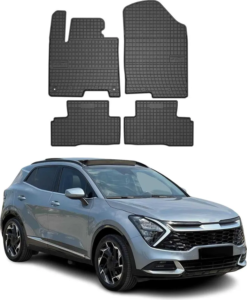 Tappetini Gomma Auto Per Kia Sportage IV (2016) | Set 4 Pezzi Antiscivolo | Facili Da Pulire, Inodori E Fondo Altezza - 4