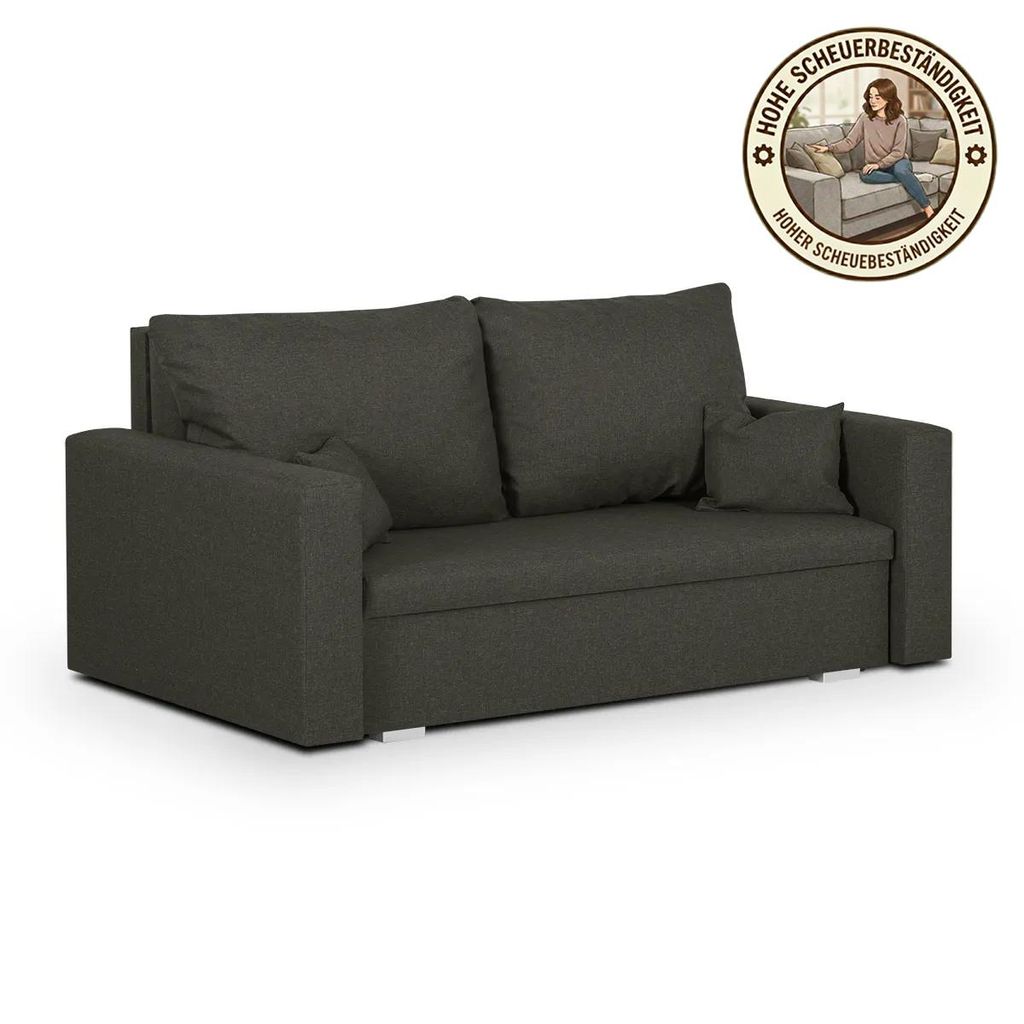 KomfortWelt24 2 Sitzer Sofa mit Schlaffunktion und Produktbild 