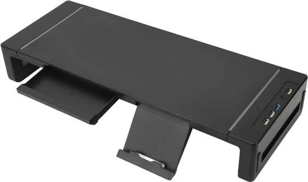 Support moniteur RGB robuste 25kg et rabattable pour setup de bureau