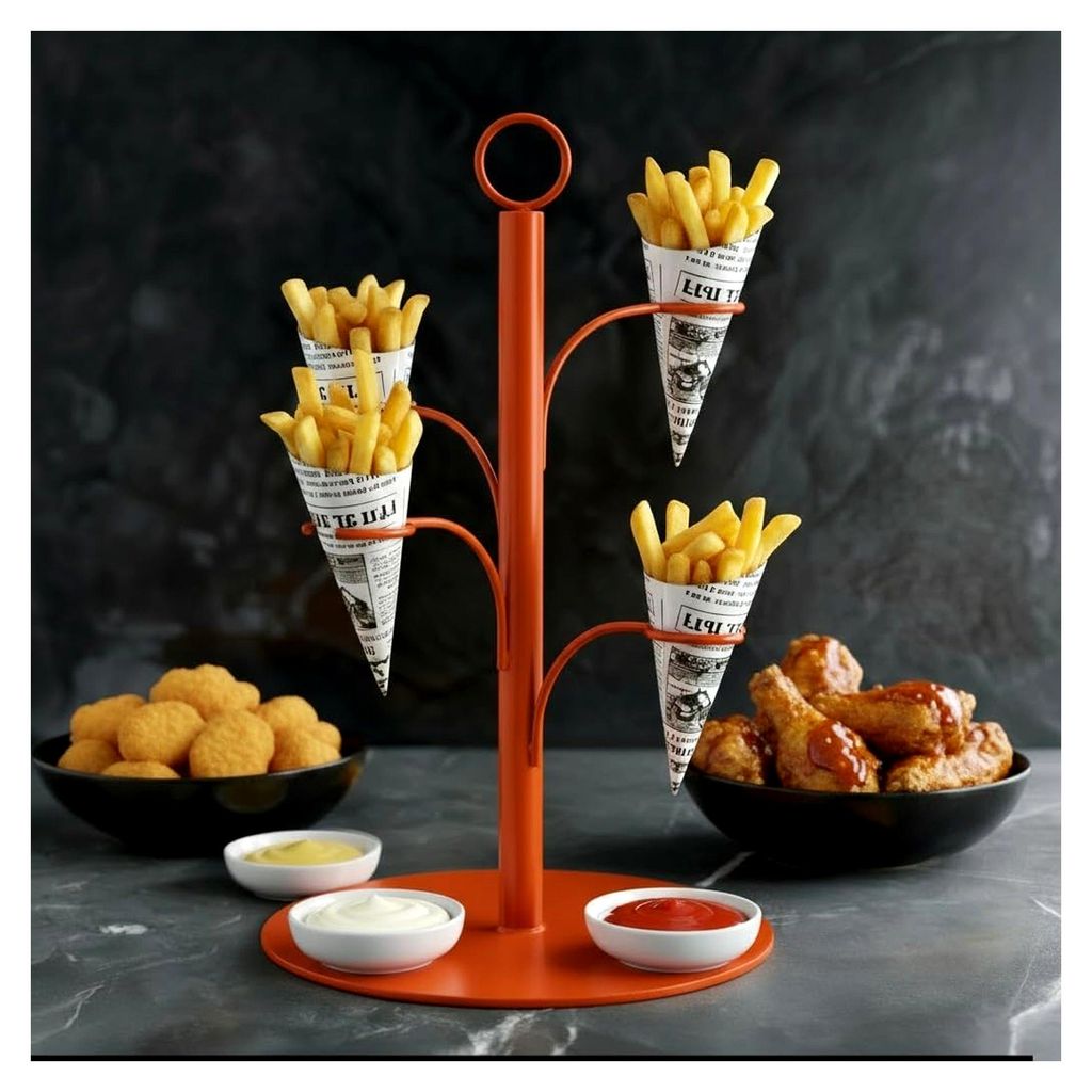 Aperol Tower ohne Montage - Aperol Ständer für 4 Gläser - Aperol Geschenk für Freundin - Geburtstagsgeschenk für Frauen (orange)