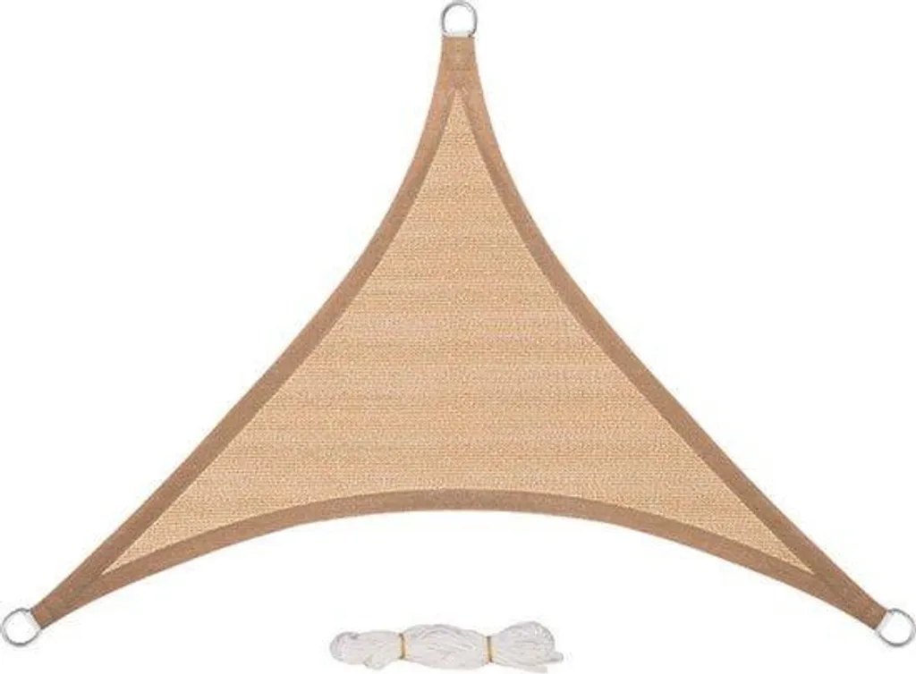 Voile d'ombrage marron 5x5x7m imperméable et anti-UV pour terrasse